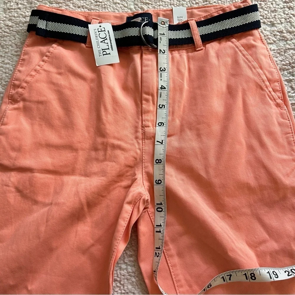NWT Childrens‎ Place Coral Bermuda Shorts Belted Spring Easter Size 10